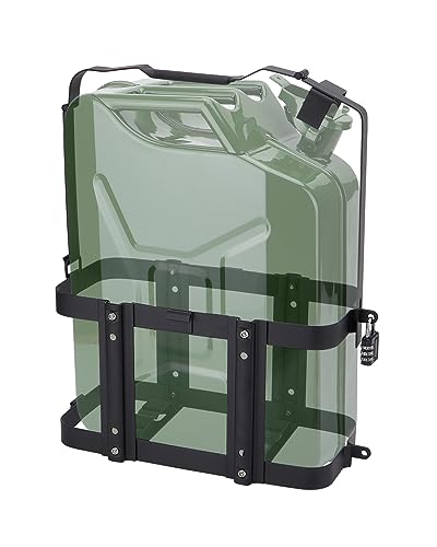SPARKWHIZ Jerry Can Mount with Combination Lock, Jerry Fuel Can Holder Heavy Duty for 5 Gallon 20L