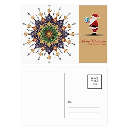 Cartes postales Père Noël et cadre végétal pour embellir vos cadeaux