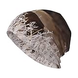 Yiduoduox Popcorn Print - Gorro unisex para adultos, suave, de punto, cálido y resistente, para el frío, Ciervo de cola blanca gratis, Talla única