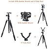 Adjustable Hunting Shooting Stick Tripod – Rifle & Pistol Shooting Rest Stand for Gun,Rifles and Crossbows, Tripods with V Yoke & Shooting Saddle Clamp for Hunting Sticks