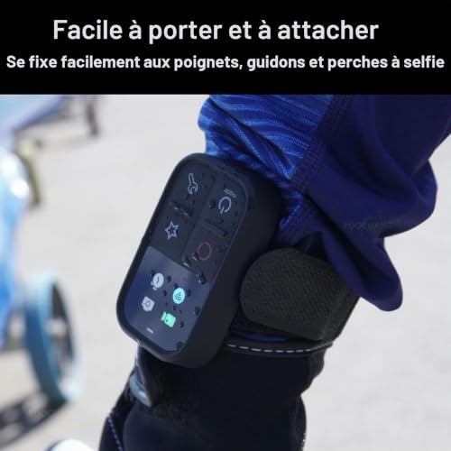 Tiandirenhe Télécommande Intelligente sans Fil pour GoPro Hero 13 12 11 11Mini 10 9 8/Max, LED Multicolore, écran Batterie intégrée, portée de 80 m avec dragonne pour câble de Charge USB – vue 6