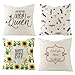 4 Pack Happy Easter Linen Poduszka na poduszkę, 18 x 18 calowa wiosenna poduszka na świąteczne pokrowce na poduszki Sofa Cover Style 62