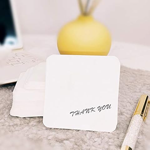 2.75" x 2.75" White Paper Business Cards Blank Cardboard Message Word Card DIY Index Cards Gift Tags Card,100 PCS Cover