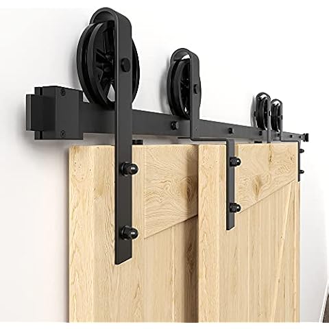 WINSOON 9FT Heavy Duty Sliding Barn Door Kit Cover