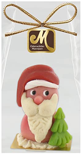 Odenwälder Marzipan Weihnachtsmann Frosti mit kleinem Tannenbaum im Beutel 60g Cover
