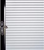 DUOFIRE Window Film Blinds Pattern Privacy Window Film Glass Film Static Cling Glass Film No Glue Anti-UV Window Sticker for Bathroom Bedroom Living Room DP040 (23.6 x 78.7 inch)