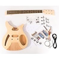 Semi-hollow mahogany body with maple top – Our DiY RK guitar kit features a semi-hollow mahogany body with a bright maple top and clean white binding. The combination delivers warmth and snap—perfect for shaping your own tone in a DIY guitar project ...