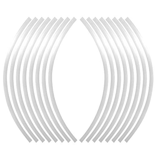 X AUTOHAUX 16pcs Fit 17\" Wheel Motorcycle Car Bike Wheel Rim Sticker Strips Reflective Stripe Tape Reflector Silver Tone - Thumbnail 4