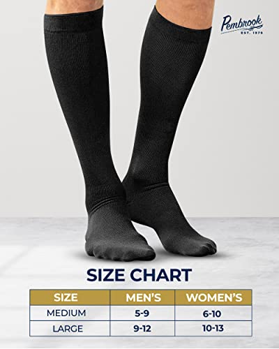 Pembrook Light Compression Socks For Men 8-15 Mmhg | Graduated Compression Socks For Men Circulation | Athletic & Medical Compression Socks For Men For Muscle Support #TOP4