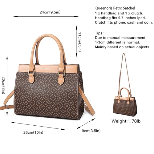 Queenoris PVC Tote Bag for Women, Top Handle Shoulder Bags Large Capacity Classic Satchel Designer Fashion Purses3