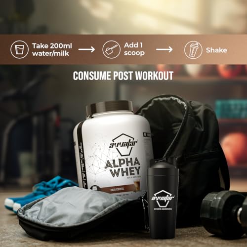Image of avvatar ALPHA WHEY PROTEIN | 2Kg | Cold Coffee Flavour | 25g Protein | 50 Servings
