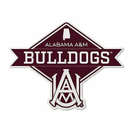 Rico Industries NCAA Alabama A&M Bulldogs Diamond Shape Cut Pennant - Home and Living Room Décor - Soft Felt EZ to Hang
