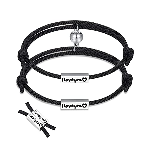 D Dongjiangjin Gift Pulsera de pareja magnética de atracción mutua a juego con...