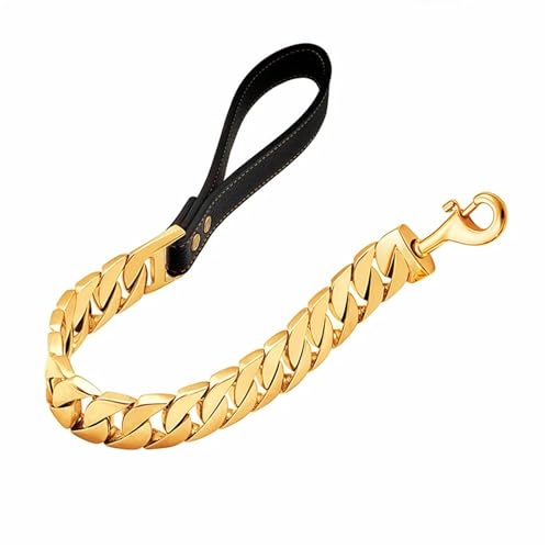 Laisse chaîne pour chien en acier inoxydable argent 32mm robuste - 4