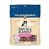 Golden_Rewards Pigs in a Blanket Dog Treats, Made with Real Chicken Breast and Pork, No Added Sugar, Perfect for Training or Rewarding Dogs, 16 oz