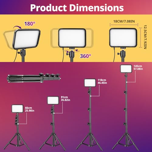 image for Torjim RGB Photography Video Lighting, Studio Lights with Adjustable T