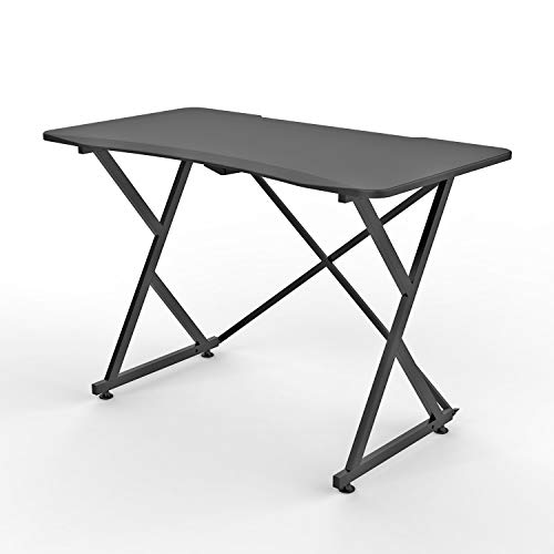 HFTEK Biurko do gier – stół do gier – ergonomiczne biurko dla graczy – stolik pod komputer (FA37GBL)