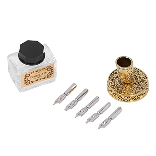 Qionia Caneta de pena, pena macia, resistente ao desgaste para escritório, escola, casa, roxa