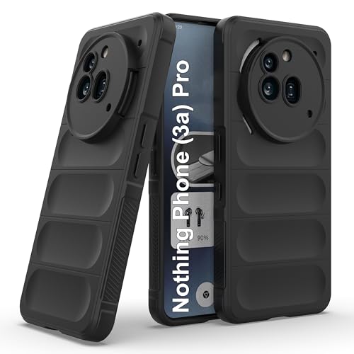 Image of Zapcase Back Case Cover for Nothing Phone (3a) Pro | Compatible for Nothing Phone (3a) Pro Back Cover | Liquid Silicon Magic Case with Camera Protection | Black