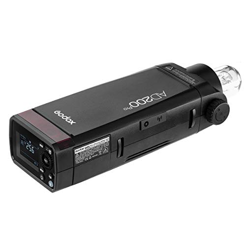 Godox Ad200Pro Godox Ad200 Pro Outdoor Speedlite,200Ws Ttl Hss 1/8000S 2.4G Pocket Flash Strobe Monolight With 2900Mah Lithium Battery,0.01-1.8S Recycling, 500 Full Power Flashes,Bare Bulb Flash Head #TOP3