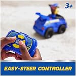 PAW Patrol Chase RC Action Cruiser, Remote Control Car with LED Lights & Easy-Steer Controller, Pretend Play Kids Toys for Boys & Girls Ages 3 and Up