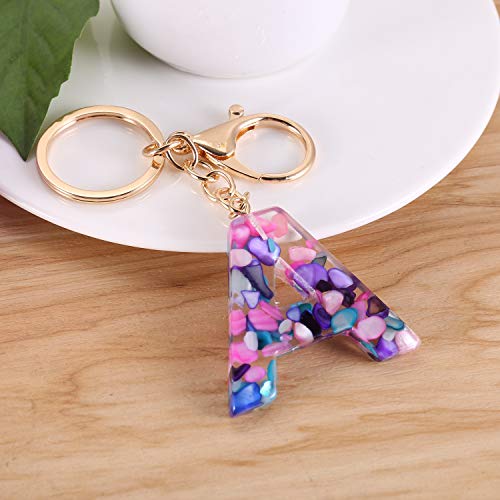 Letter A Keychain Accessories Cute Crystals Keyring Initial Key Ring For Women #TOP1