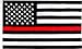 VSVO Thin Red Line American Firefighter Flag 3x5 ft with Embroidered Stars and Sewn Stripes with Grommets Black Red and White US Flag