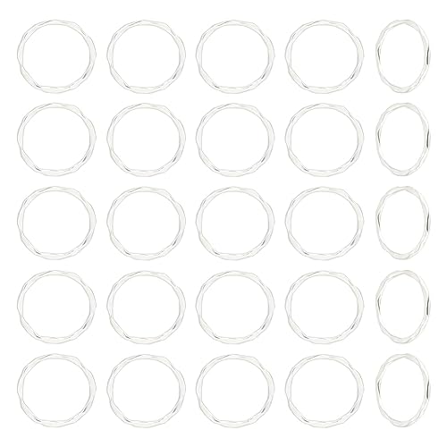 UNICRAFTALE Alloy 40pcs 22mm Tibetan Style Linking Rings Metal Wave Round Circle Frames Connectors O Pattern Rings Connectors Silver Earring Ring Jewelry Links For Bracelet Necklace Jewelry Making
