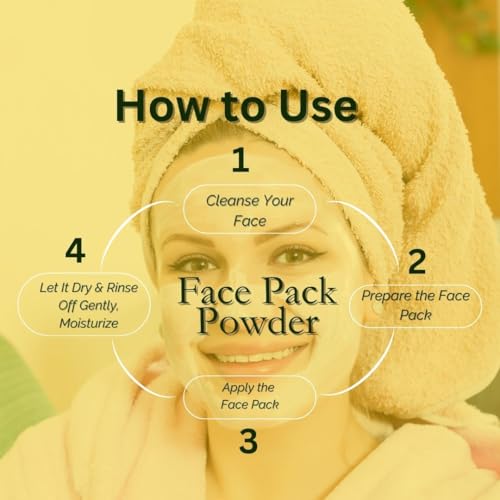 Image of Khadi Lemon Face Pack Powder 100g | For Pigmentation, Dark Sports & Breakouts | Rich in Vitamin C | Skin Brightening | Natural & Ayurvedic | Removes Impurities | Face Pack for Men & Women