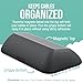 Smartish Magnetic Cord Holder - Bigger Cable Wrangler Organizer with Magnet Clips for Charger Management on Desktop, Nightstand, or Side Table - Holds 6+ Cables - Black Tie Affair