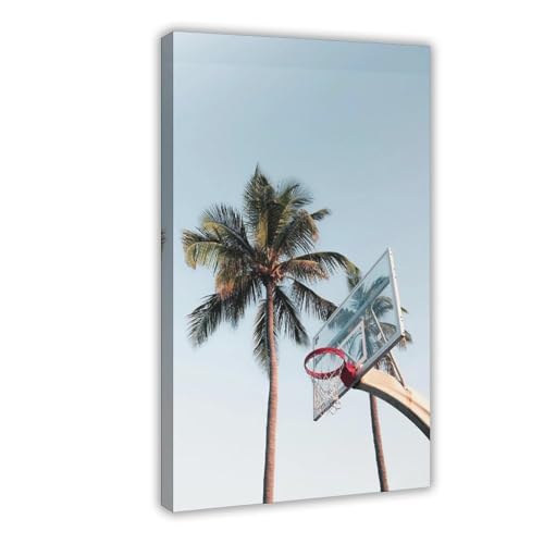 Toile de basket-ball anti-reflet pour décorer un mur blanc