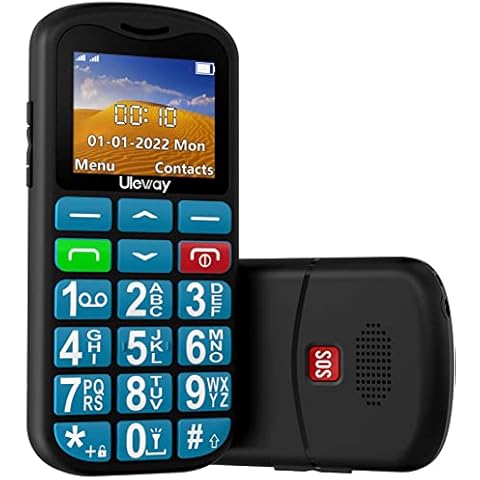 USHINING Unlocked Pay as You Go Mobile Phone for Seniors,GSM 2G SIM Free Basic Backup Cheap Mobile Phones,Lightweight&Durable Cover