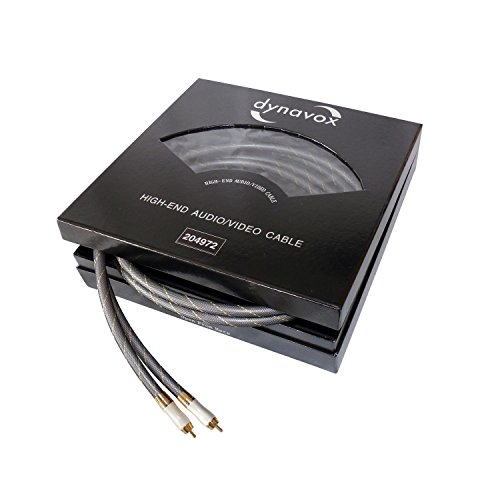Cable RCA apantallado Dynavox de alta gama con conectores dorados 3m 5