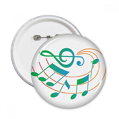 Badge musique vert orange XXL idéal pour personnaliser un sac à dos de concert