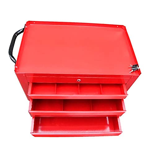 Carrinho p/Ferramentas Fercar c/ 3 Gavetas Vermelho - CH06