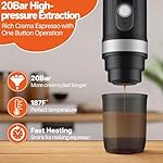 FUNYKICH Portable Coffee Maker with Outdoor Carrying Bag, Travel Car Portable Espresso Maker for Camping, Self-Heating with USB-C, Ground Coffee & Compatible for NS Capsule, for RV, Hiking, Office - Image 4