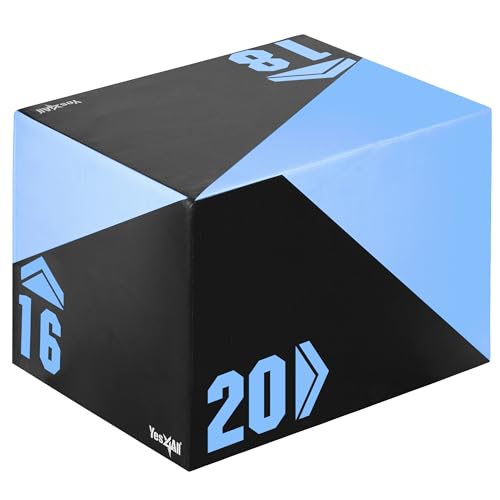 Miniatura 2 de Yes4all 9pry Caja Pliométrica Blanda Unisex, 50,8 Cm X 45,7 Cm X 40,6 Cm - 12 Kg, Caja Pliométrica Para Entrenamiento De Saltos, Azul Claro