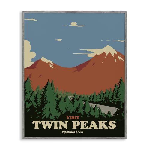 Twin Peaks Mountain Landscape, 16 x 20 Inch Framed Giclée Print
