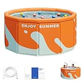 Piscina de baño sin instalación, Piscina no inflable - Piscina de baño plegable para patio trasero - Piscina infantil para niños al aire libre sin instalación para patio trasero, jardín, exterior, pat