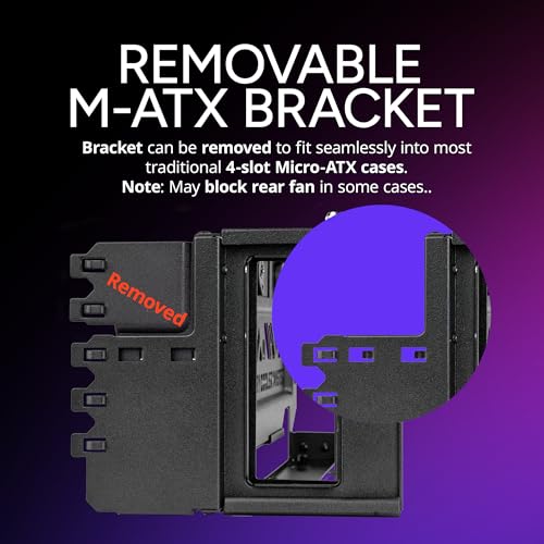 Cooler Master MasterAccessory Vertical GPU Card Holder Kit V3 Black, Premium Riser Cable PCI-E 4.0 x16-165mm, PCIe 3.0 Compatible, Adjustable Length for E-ATX|ATX|Micro ATX Case (MCA-U000R-KFVK03) by Cooler Master - Image 4