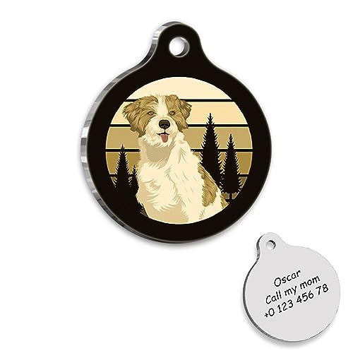 Schnauzer Dog Portrait Personalized Dog Tag – Rottweiler Custom Name Tag – ID Tag for Dog – Customized Pet Tags – Dog Name id Tag – Dog Name Tag – Engraved Dog Tag