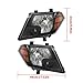 labwork Headlight Assembly Replacement for Frontier 2009-2021 Halogen Black Headlights Set Driver and Passenger Side 26060-ZL40B, 26010-ZL40B