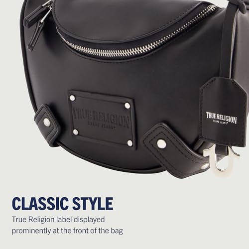 Image of True Religion Women's Shoulder Bag Purse, Faux Suede Hobo Handbag with Chain Handle