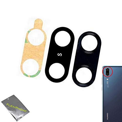 FLEXIPHONE Lentille en Verre Compatible Huawei P20 pour Caméra Arrière Appareil Photo avec Adhésif pré-installé - Qualité Originale Cover