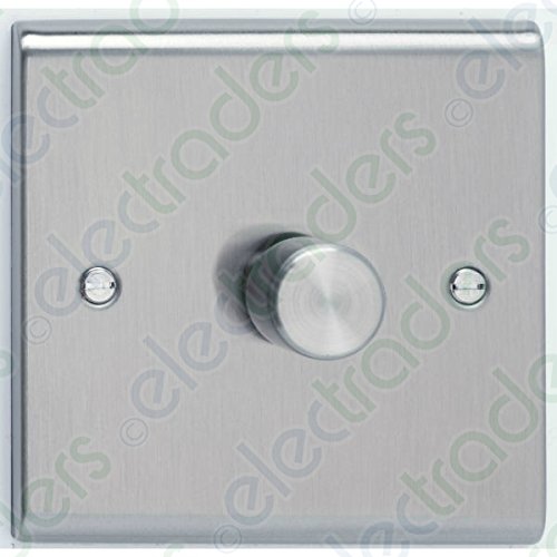 Deta SD1261SS Dimmer Switch Universal 100 Watt 1 Gang 2 Way (Chrome ...