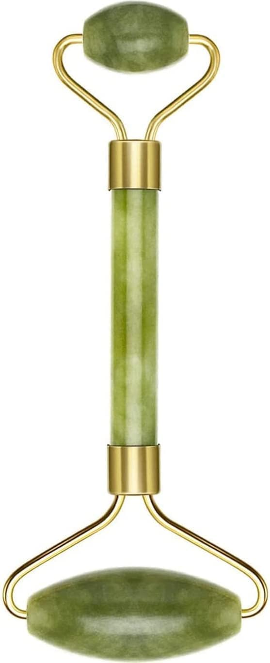 Jade Roller,Quartz Face Roller, Facial Beauty Roller Skin Care Tools, Massager for Face, Eyes, Neck,Gua Sha Soothes, Body Muscle Relaxing, Improve Eye Puffiness (L)