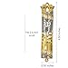 Matashi Hand Painted Mezuzah Gold Plated and Crystals (Grey Enamel Mezuzah Jerusalem City) - Home Décor Jewish Holiday Housewarming Present House Blessing Gift for Holiday Festival