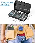 AMIR 24-in-1 Set de tournevis à cliquet magnétique avec poignée amovible, Kit d'outils de précision pour DIY Réparation de maison, Ordinateur portable, Mobilier & Électronique, pour professionnels & Voie quotidienne