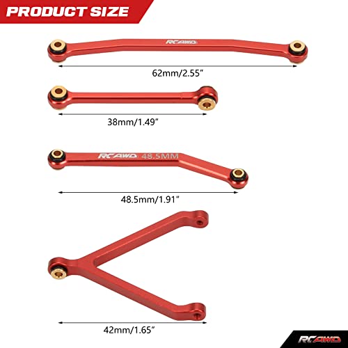 RCWAD Full Alloy FMS Fcx24 Servo Linkage Steering Link, Tie Rod w/Brass Pivot Ball - Image 2