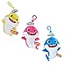 Tirelires Peluches Baby Shark – Ensemble de 3 Jouets Peluches – Polyester Lavable avec Fermeture Eclair – Cadeaux par PMI, 16cm, Paquet de 3, 2 Ans et + (A)